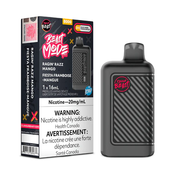 Flavour Beast Beast Mode 8K Disposable - Ragin' Razz Mango