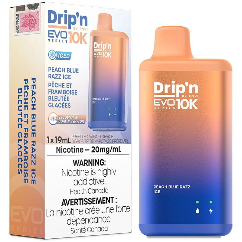 Drip'n EVO 10K Disposable - Peach Blue Razz Ice