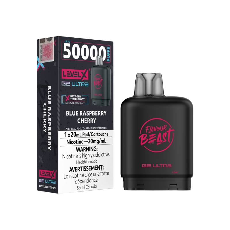 Flavour Beast Level X G2 Ultra Pod 50K - Blue Raspberry Cherry - 20mg (Tax)